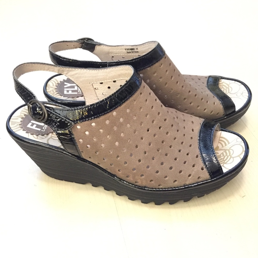 EUC Fly London Wedges, Size 39/US 9